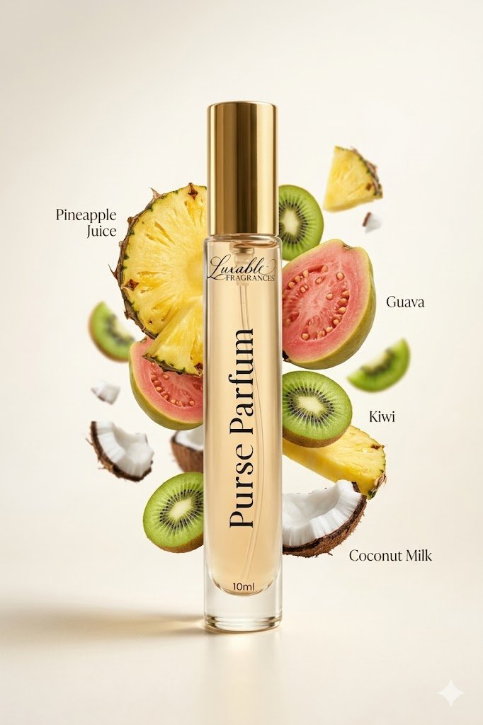 Luxable Fragrances Adosa Benevolence purse parfum fragrance notes pineapple guava kiwi coconut