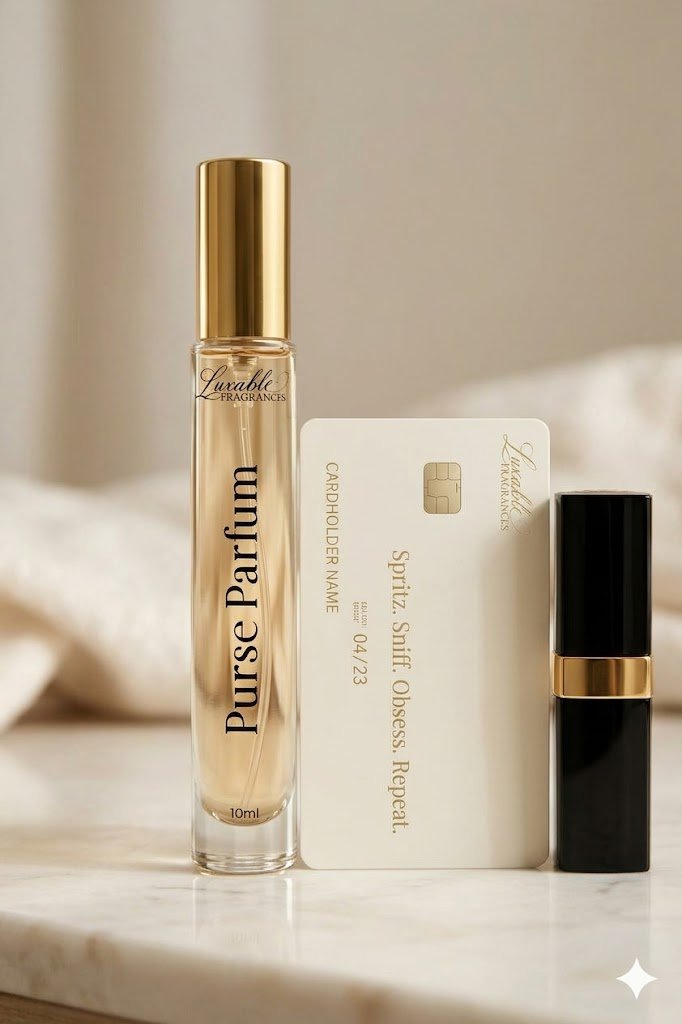 Luxable Fragrances Adosa Benevolence purse parfum size comparison 10ml travel spray