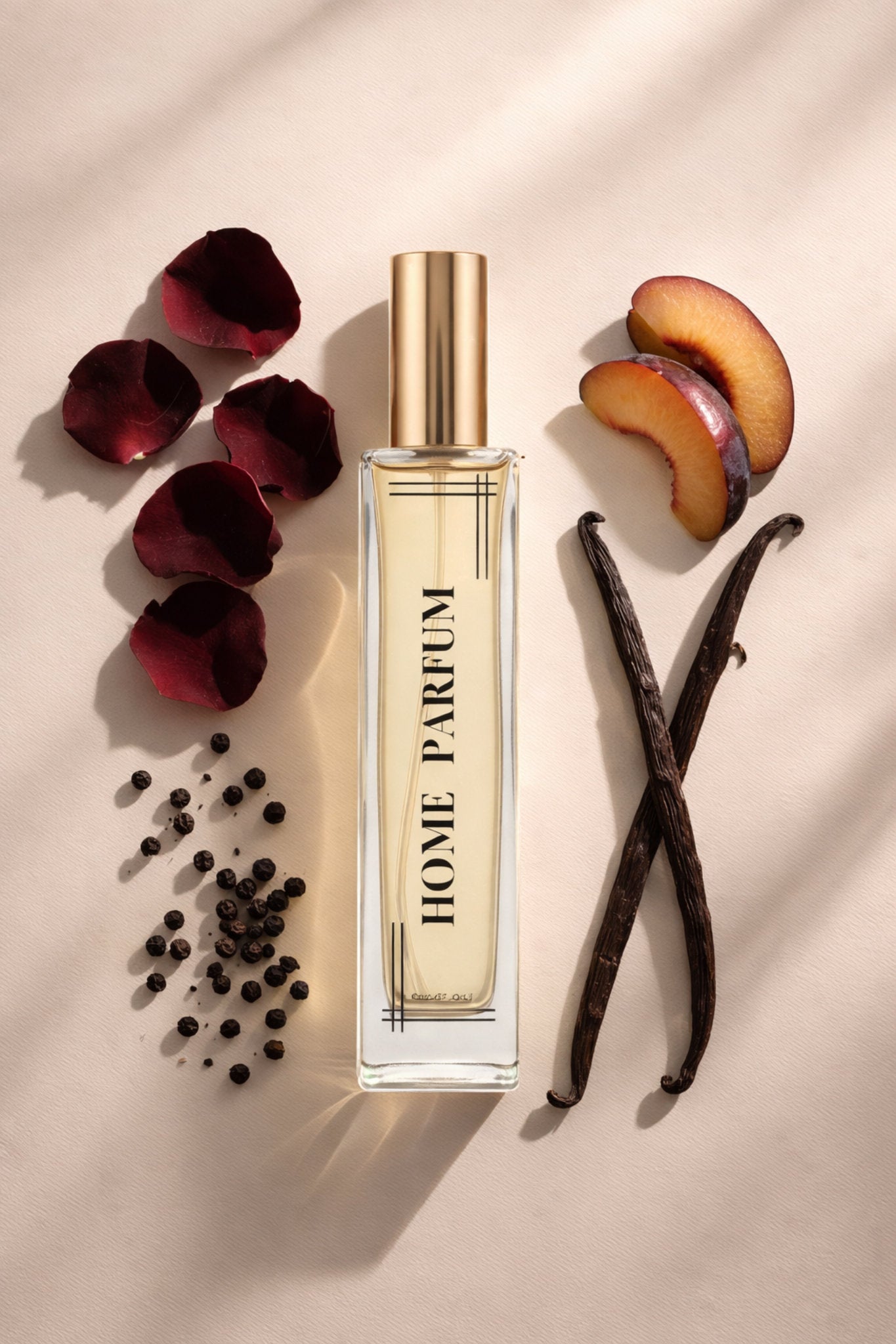 Jahdani’s Laughter home perfume ingredients rose plum peppercorn vanilla luxury fragrance