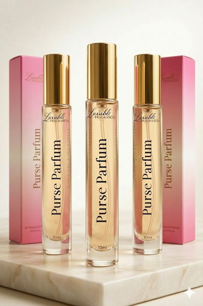 Luxury Luxable travel perfume trio purse parfum bottles with packaging